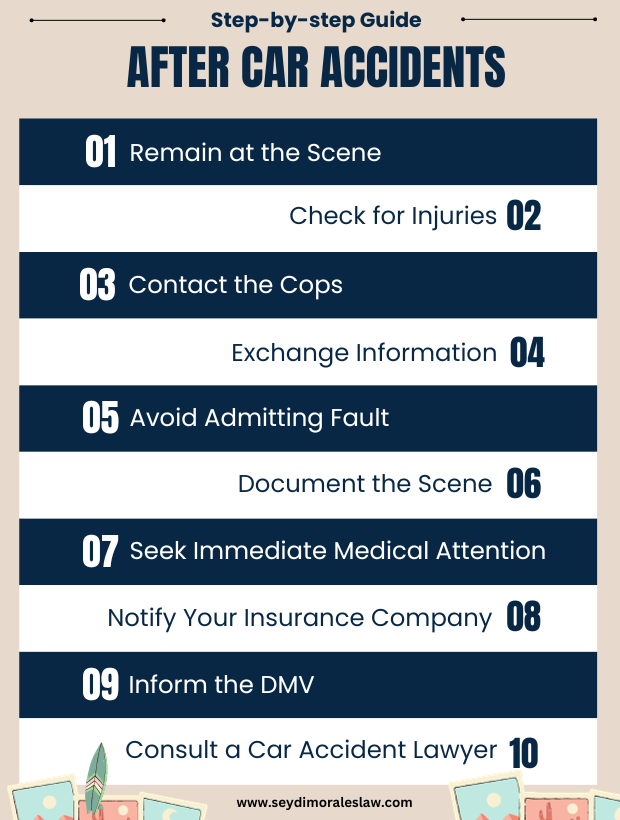 step-by-step guide after car accidents in california
